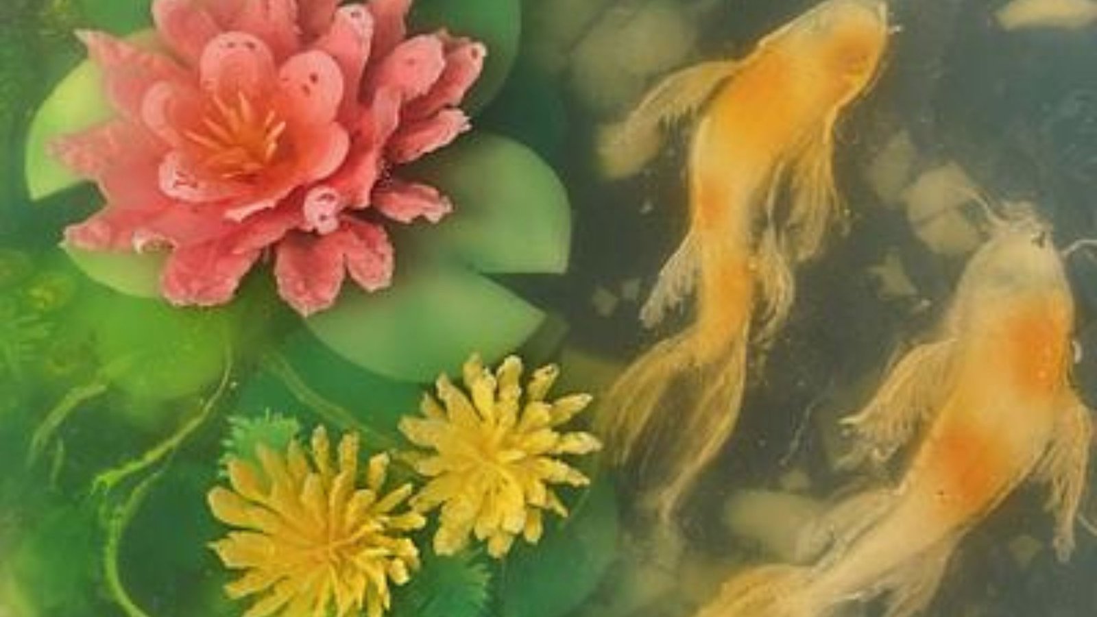 jelly art with fish images and plants 